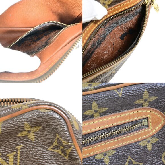 LOUIS VUITTON Marly Dragonne GM Clutch Hand Bag Monogram Brown - Picture 12 of 14